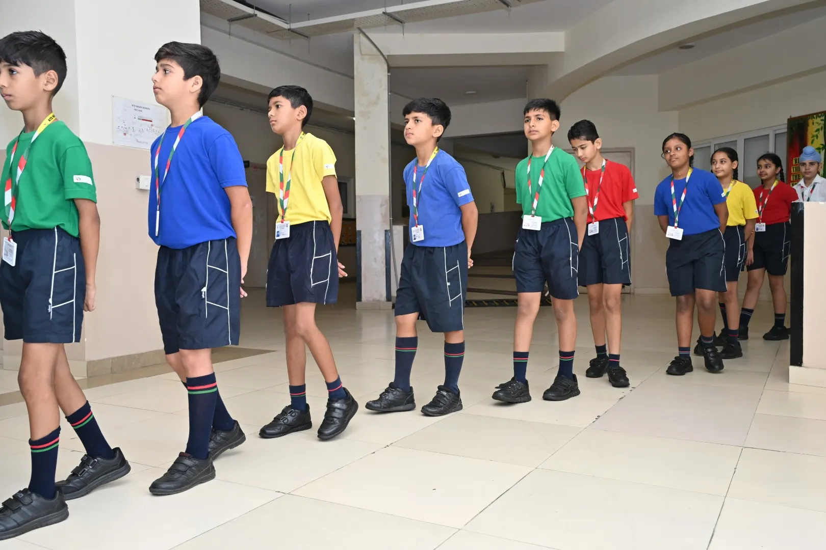Students preparing for a school activity