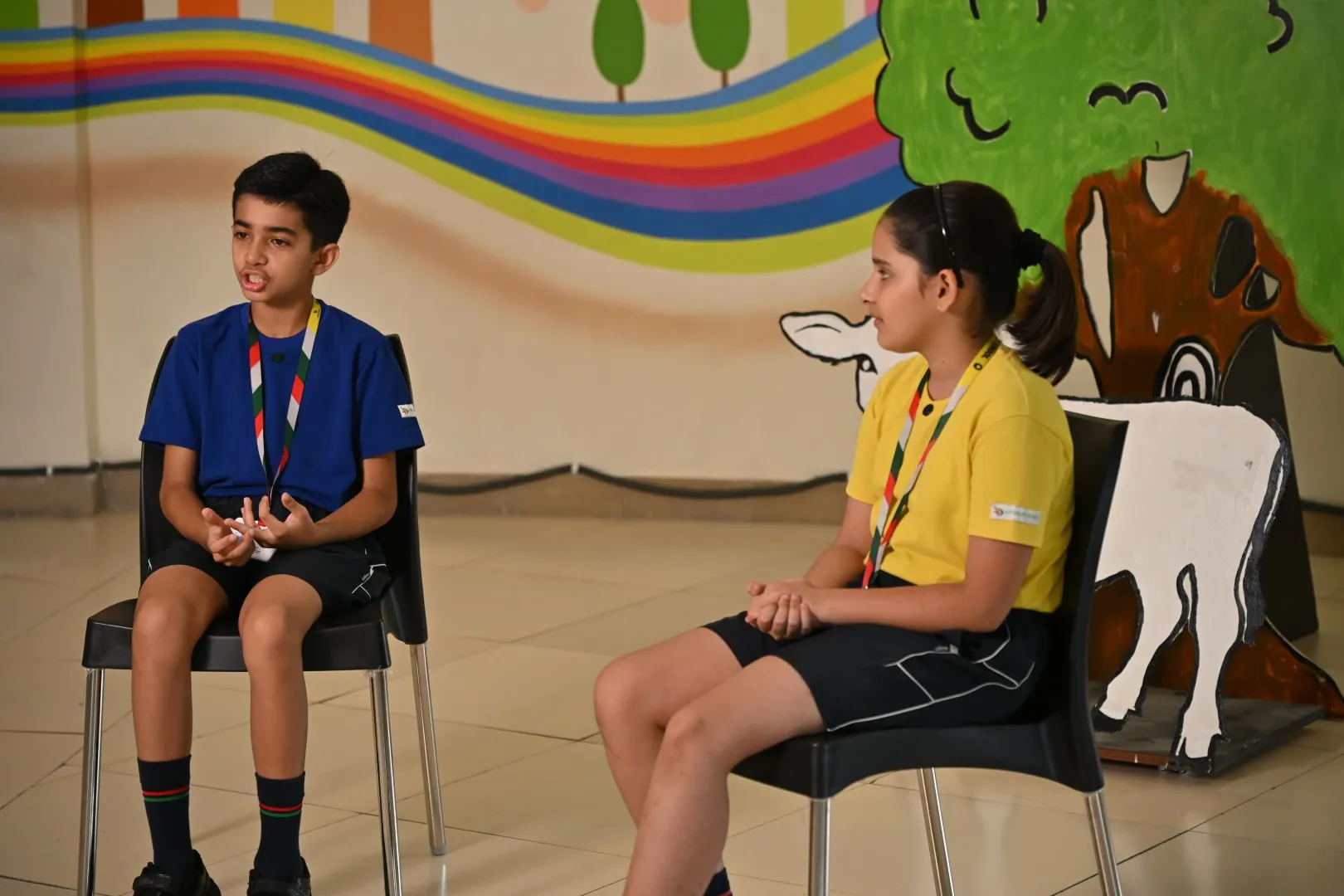 Students presenting and collaborating