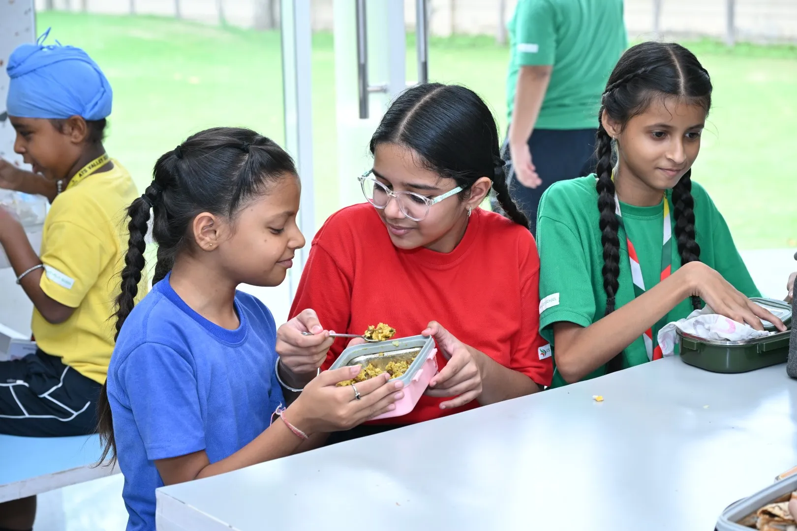 Students engaged in an activity