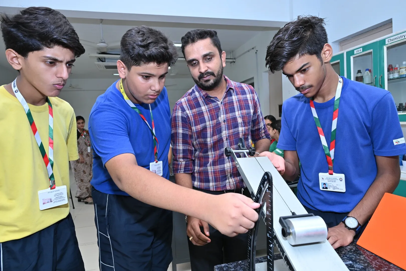 Senior students engaged in a technology learning activity