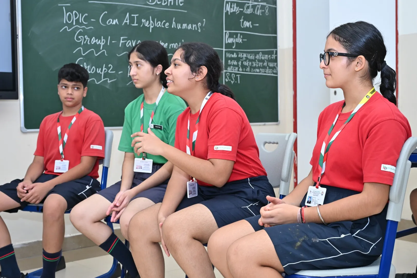 Students engaged in a supportive group discussion