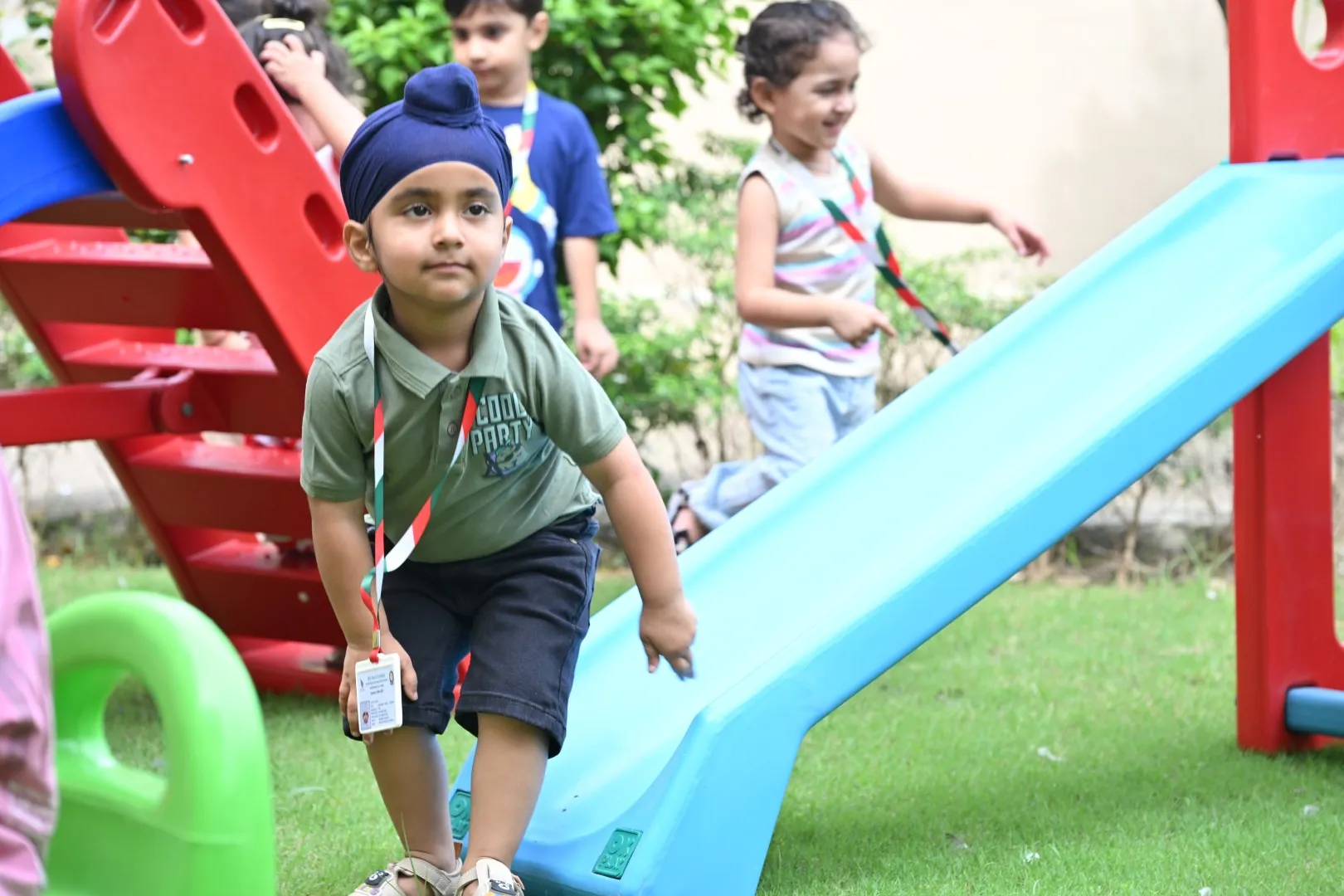 Young learner exploring an activity