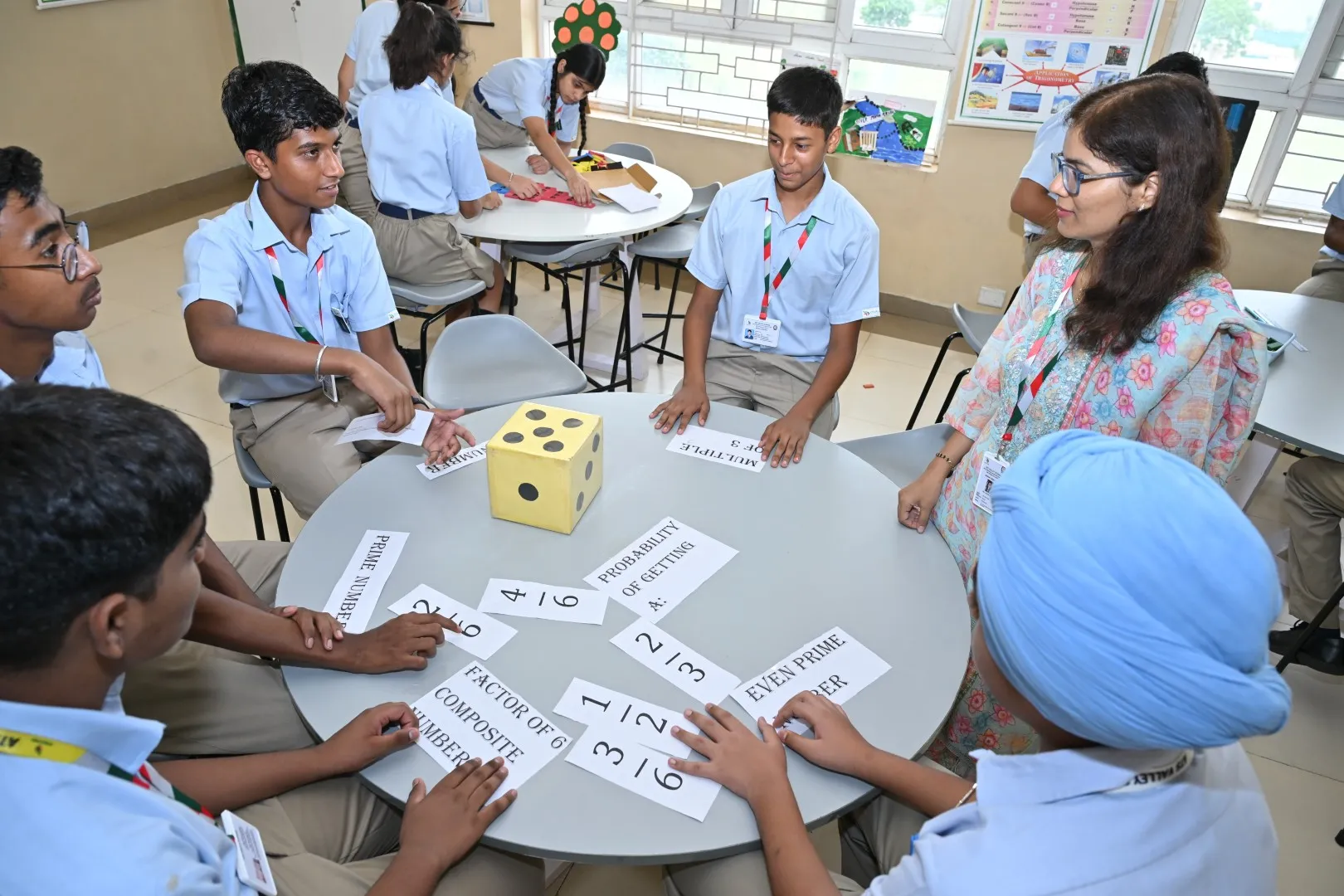 Students collaborating on a project