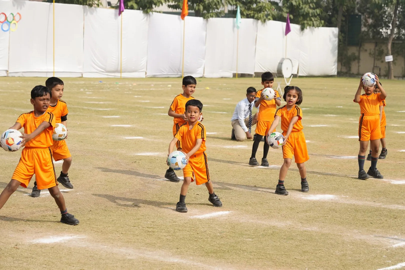 Children developing physical and motor skills through play
